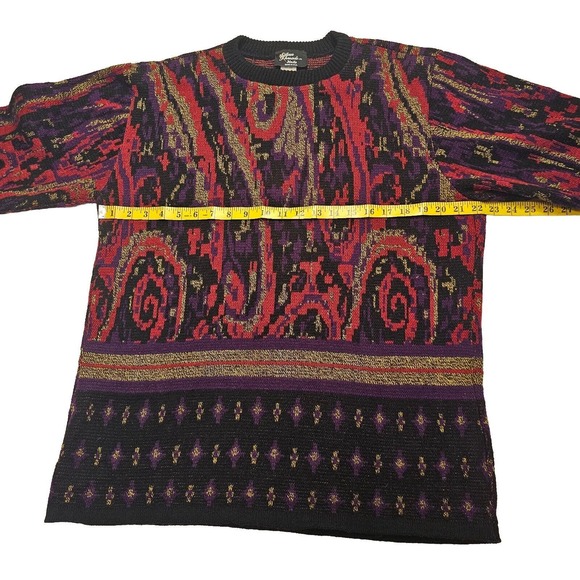 Silver Threads Sweater Multi-Color Pullover Y2k 80s 90s Vtg Size Large - Picture 3 of 9